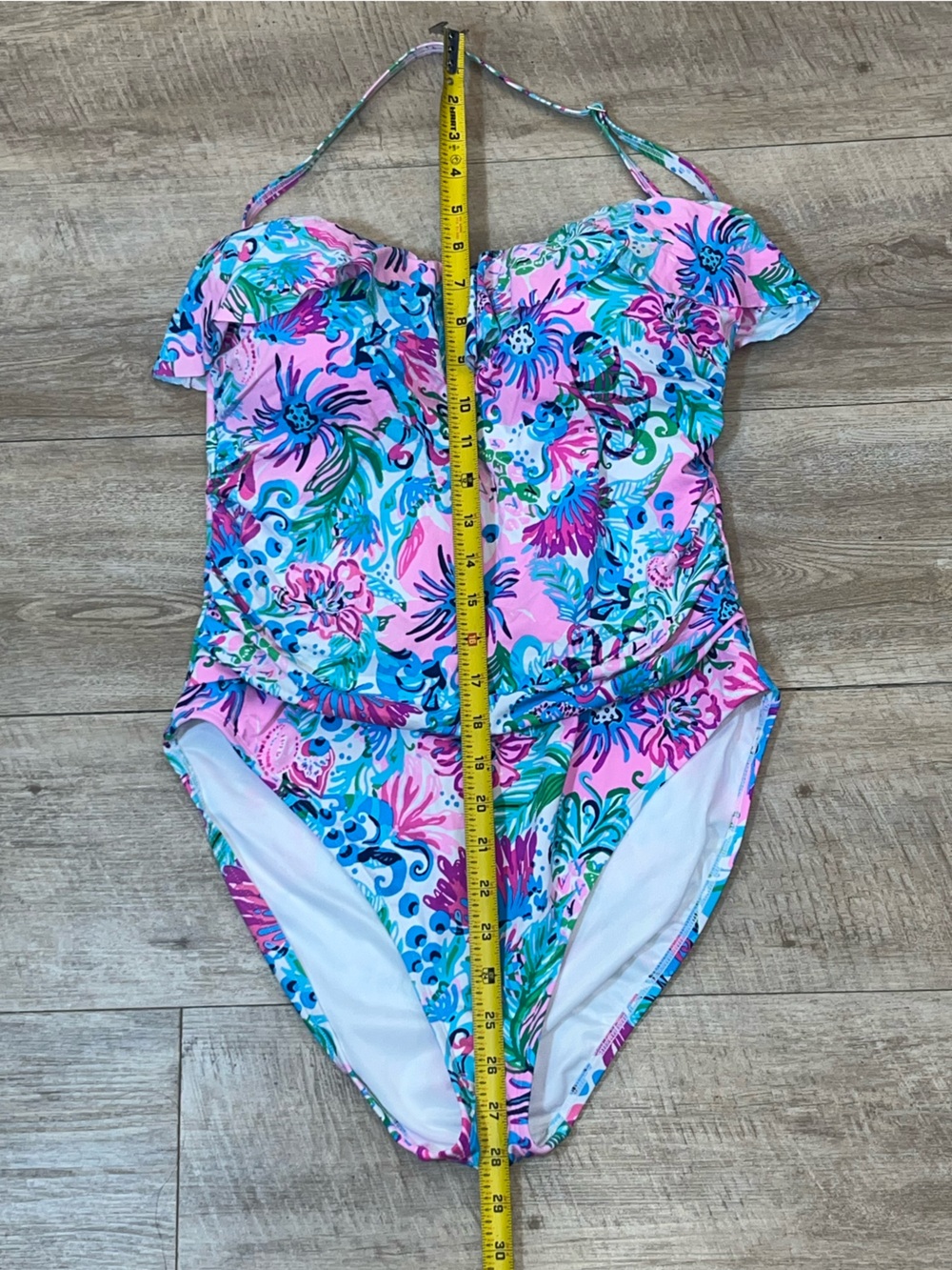 Lilly Pulitzer Rubyann One Piece Swimsuit in Mandevilla Baby Paradise Petals 12 - Picture 7 of 10